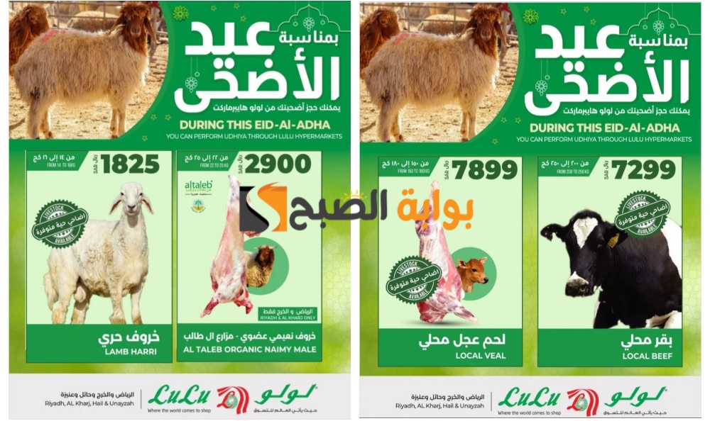 "فرصة مميزة للشراء"..أفضل عروض لولو الرياض السعودية على أنواع الأضاحي المختلفة بمناسبة عيد الأضحى المبارك 5 “فرصة مميزة للشراء”..أفضل عروض لولو الرياض السعودية على أنواع الأضاحي المختلفة بمناسبة عيد الأضحى المبارك