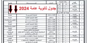 “غداً الفيزياء والتاريخ”.. جدول امتحانات ثانوية عامة 2024 في مصر بالكامل