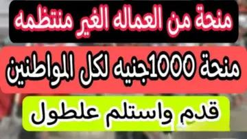 “سجل الان” طريقة التسجيل في منحة العمالة الغير منتظمة 1000 جنيه.. وما هي الفئات المستحقة؟
