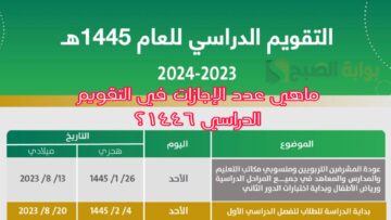 ماهي عدد الإجازات في التقويم الدراسي ١٤٤٦؟.. وزارة التعليم السعودية توضح