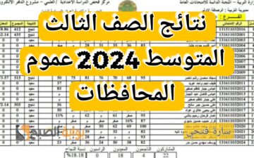 “حملها pdf”.. رابط الاستعلام عن نتائج الصف الثالث المتوسط 2024 عموم المحافظات عبر موقع الوزارة وموقع نتائجنا