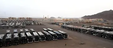 1700 حافلة لنقل حجاج بيت الله من المدينة المنورة لمكة المكرمة