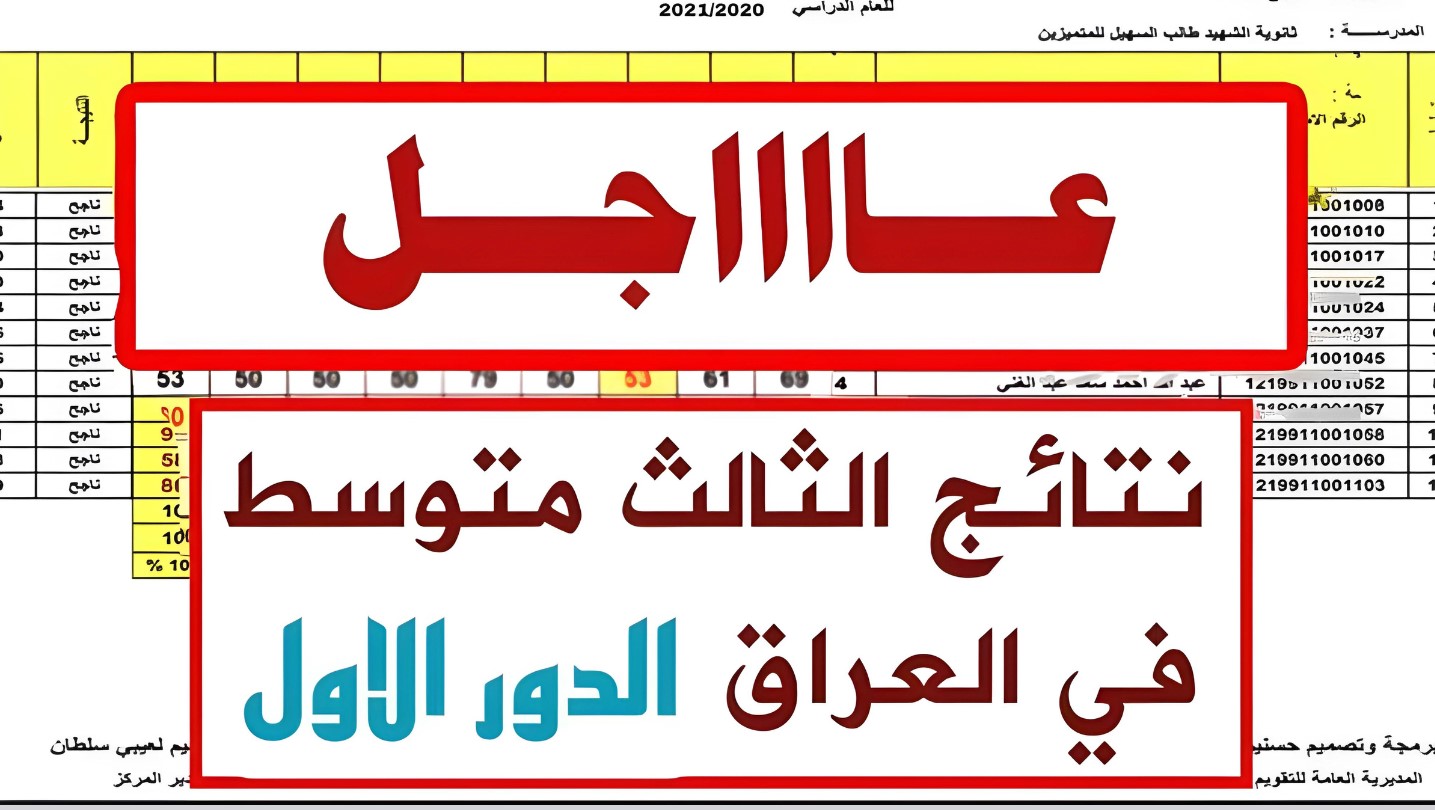 هنا برابط مباشر.. نتائج الثالث متوسط Pdf الدور الأول 2024 لعموم المحافظات 5 هنا برابط مباشر.. نتائج الثالث متوسط Pdf الدور الأول 2024 لعموم المحافظات