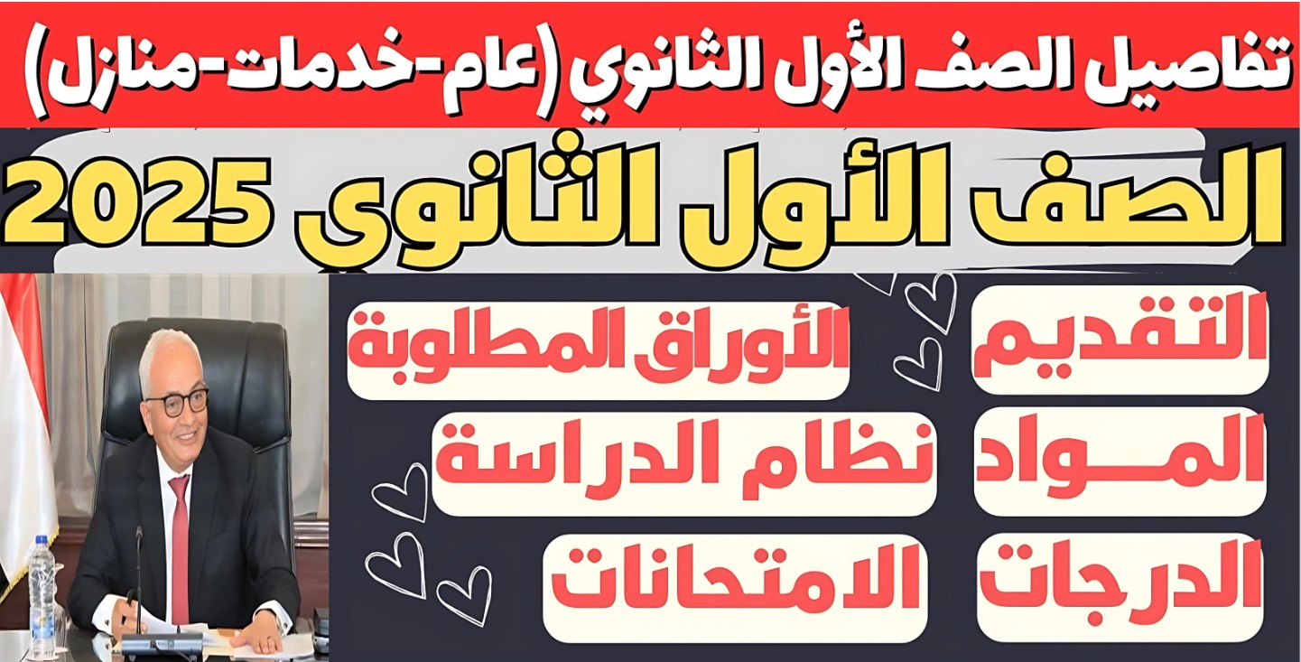 إلكتروني وورقي.. آلية التقديم للالتحاق بالصف الأول الثانوي 2025 5 إلكتروني وورقي.. آلية التقديم للالتحاق بالصف الأول الثانوي 2025