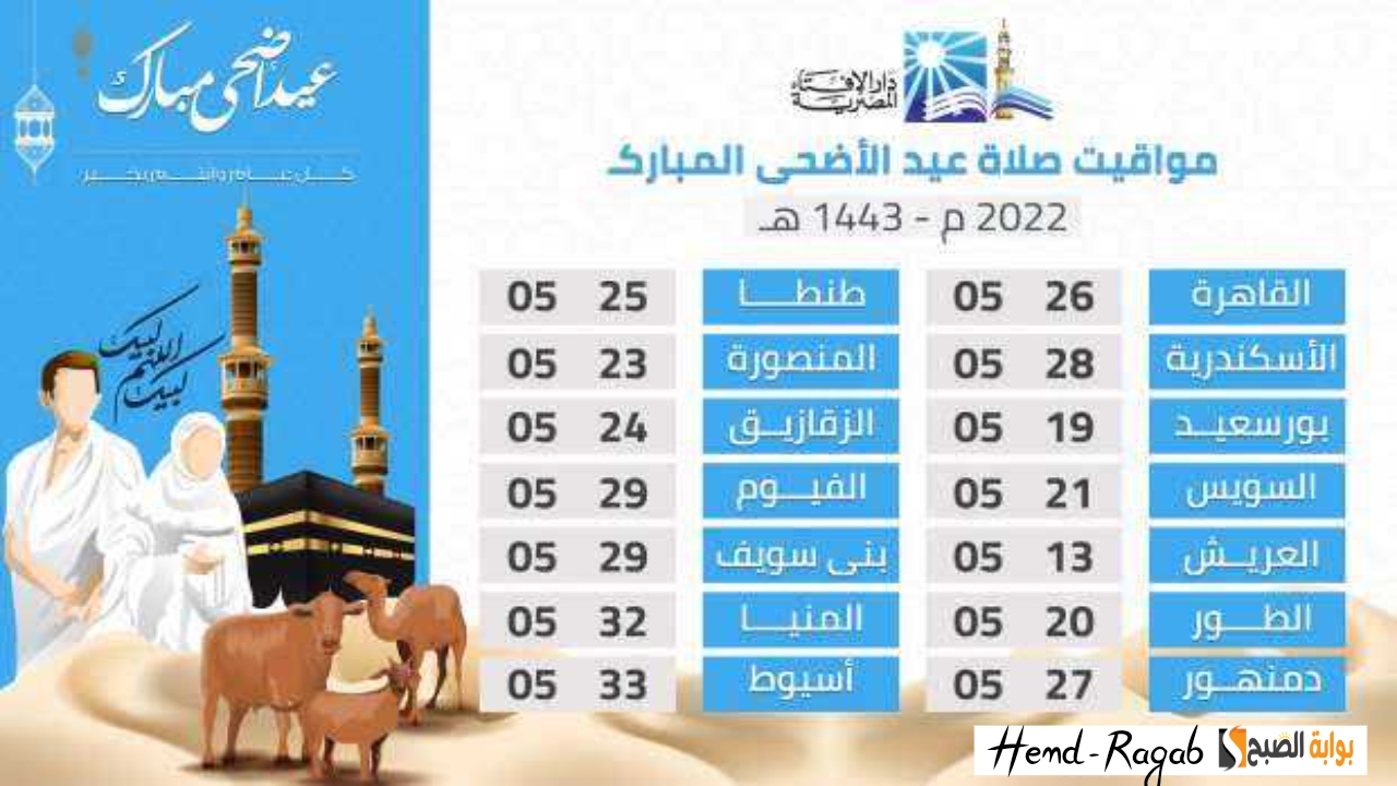 صلاة العيد 2024 الساعة كام؟.. موعد صلاة عيد الأضحى في محافظات مصر وهل يمكن أدائها في البيت؟!! 5 صلاة العيد 2024 الساعة كام؟.. موعد صلاة عيد الأضحى في محافظات مصر وهل يمكن أدائها في البيت؟!!