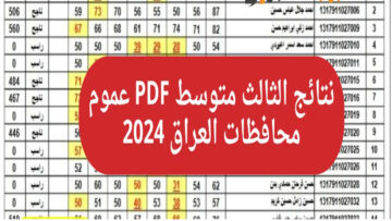 “results” رابط مباشر نتائج الثالث متوسط 2024 الدور الأول pdf في عموم العراق