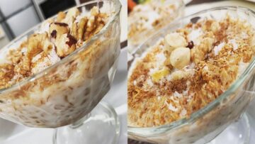احلى فطار صباحي.. طريقة عمل البليلة بالكنافة في المنزل 