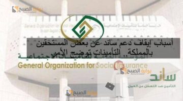 أسباب إيقاف دعم ساند عن بعض المستحقين بالمملكة التأمينات توضح