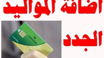 إضافة المواليد على بطاقة التموين