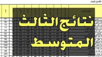 استعلام نتائج الثالث متوسط 2024 الدور الاول عبر نتائجنا