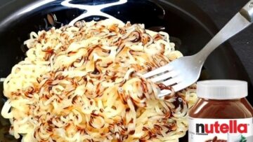 طريقة عمل الأندومي بالحليب والنوتيلا ألذ حلى سريع التحضير يمكن تذوقه