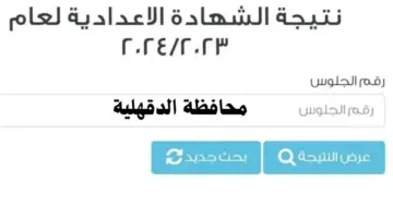 البوابة الإلكترونية لمحافظة الدقهلية نتائج الامتحانات
