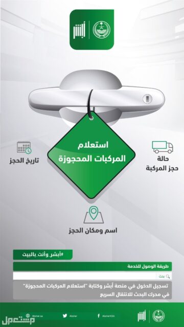 خطوات الاستعلام عن المركبات المحجوزة عبر منصة أبشر