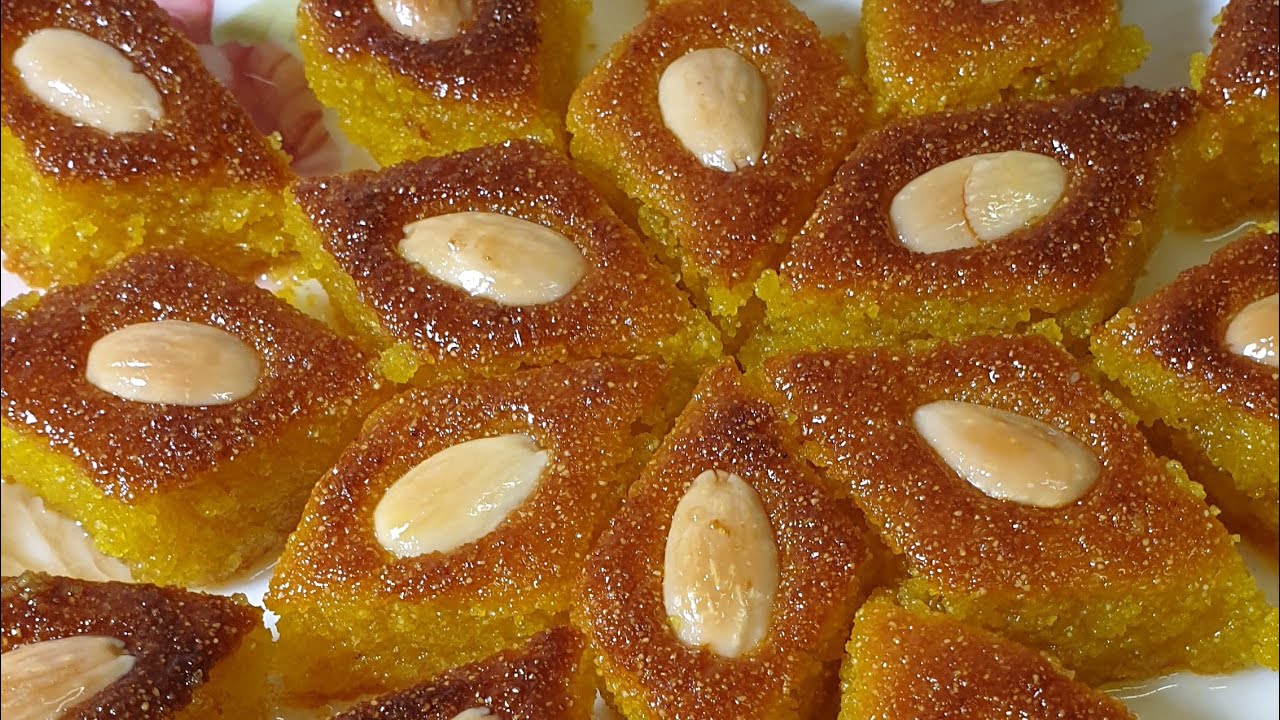 طريقة عمل الهريسة أفضل من محلات الحلويات 5 طريقة عمل الهريسة أفضل من محلات الحلويات