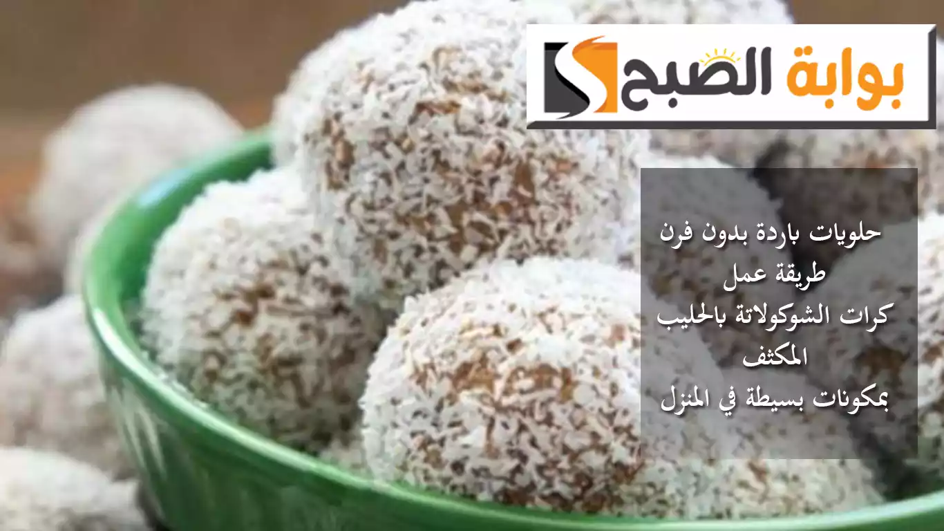 حلويات باردة بدون فرن.. طريقة عمل كرات الشوكولاتة بالحليب المكثف بمكونات بسيطة في المنزل 5 حلويات باردة بدون فرن.. طريقة عمل كرات الشوكولاتة بالحليب المكثف بمكونات بسيطة في المنزل