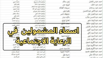 خطوات الإستعلام عن أسماء الرعاية الاجتماعية 2024 الوجبة الأخيرة والشروط المطلوبة