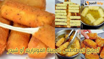 أصابع البطاطس بالجبنة الموتزاريلا أو شيدر المقرمشة.. تحفة بجد ألذ وأطيب سناك هتجربوه