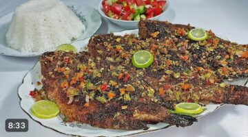 طريقة عمل السمك المشوي بالردة في المنزل بتتبيله المطاعم وبدون زفاره نهائيا