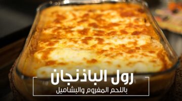 طريقة عمل رول الباذنجان باللحمة المفرومة