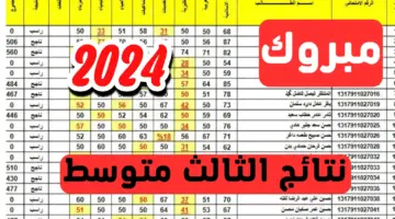 موعد إعلان نتائج الثالث متوسط 2024