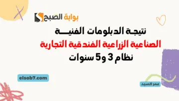 موعد إعلان نتيجة الدبلومات الفنية الصناعية والتجارية والزراعية والفندقية 2024 موقع نتائج الدبلوم الفني نظام 3 و5 سنوات