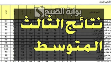 موعد نتائج الثالث متوسط 2024 الدور الأول العراق عبر موقع الوزارة ونتائجنا