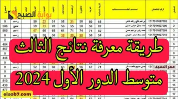 موقع نتائجنا الثالث متوسط 2024 دور اول