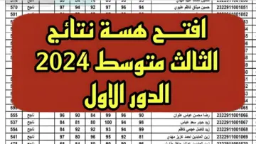 خطوات استخراج كشوفات الناجحين نتائج الثالث المتوسط 2024 عموم المحافظات إلكترونيًا