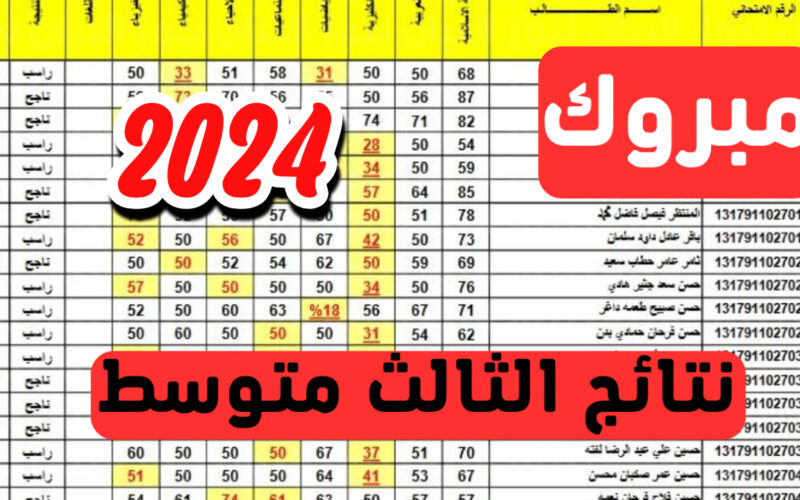 تربية الكرخ .. رابط فحص نتائج الثالث متوسط 2024 الدور الأول "الكرخ الأول والثانية والثالثة" عبر موقع ملازمنا 5 تربية الكرخ .. رابط فحص نتائج الثالث متوسط 2024 الدور الأول “الكرخ الأول والثانية والثالثة” عبر موقع ملازمنا
