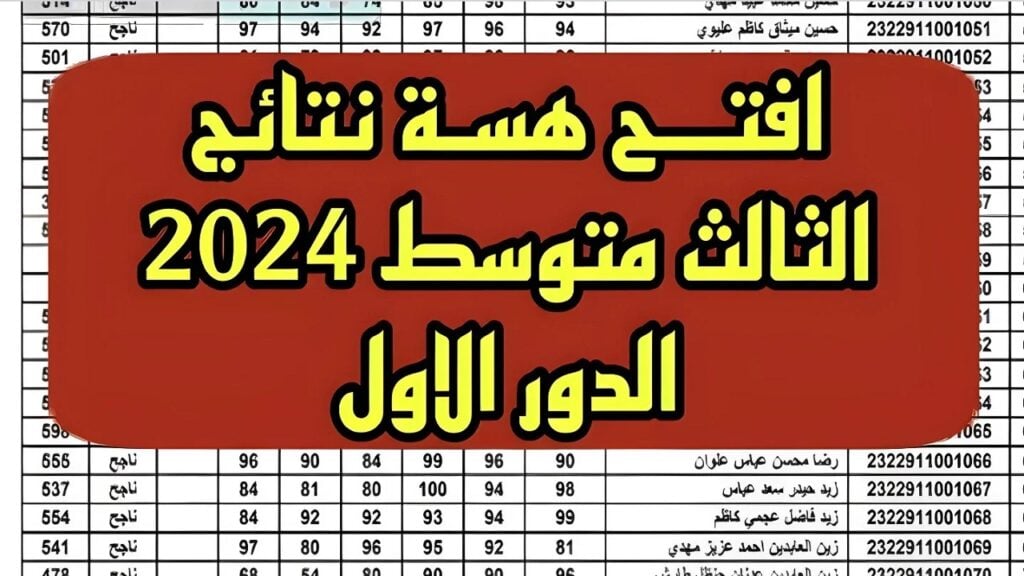 ظهرت رسمياً.. رابط الحصول على نتائج الثالث المتوسط جميع عموم العراق عبر موقع نتائجنا 3 ظهرت رسمياً.. رابط الحصول على نتائج الثالث المتوسط جميع عموم العراق عبر موقع نتائجنا