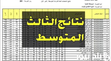 نتائج الثالث المتوسط 2024 6