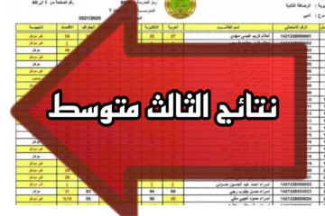 رابط استخراج نتائج الثالث المتوسط 2024 بالاسم pdf عبر موقع نتائجنا  results.mlazemna