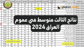 نتائج الثالث المتوسط 2024 وزارة التربية العراقية