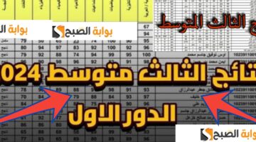 نتائج الثالث المتوسط العراق 2024 دور أول