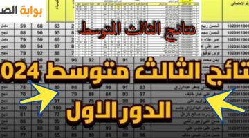 نتائج الثالث المتوسط في العراق 1 3