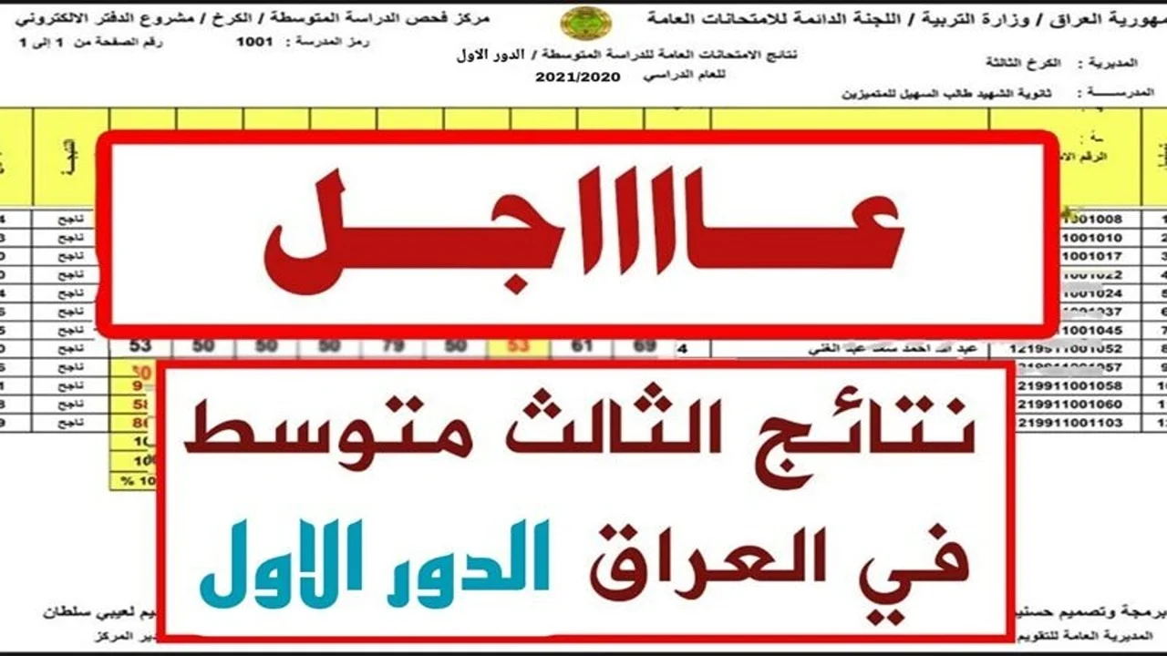 استعلم من هنا epedu.gov.iq.. خطوات الاستعلام عن نتائج الثالث متوسط 2024 بالعراق 5 استعلم من هنا epedu.gov.iq.. خطوات الاستعلام عن نتائج الثالث متوسط 2024 بالعراق