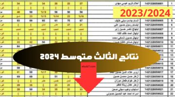 نتائج الثالث متوسط 2024 11