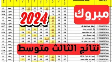 نتائج الثالث متوسط 2024 13