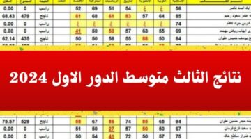 نتائج الثالث متوسط 2024 14
