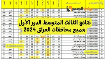 نتائج الثالث متوسط 2024 results mlazemna