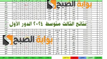 نتائج الثالث متوسط 2024 الدور الأول 1 3