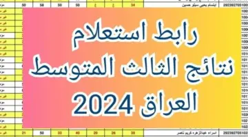 نتائج الثالث متوسط 2024 الدور الاول موقع نتائجنا الوزاري
