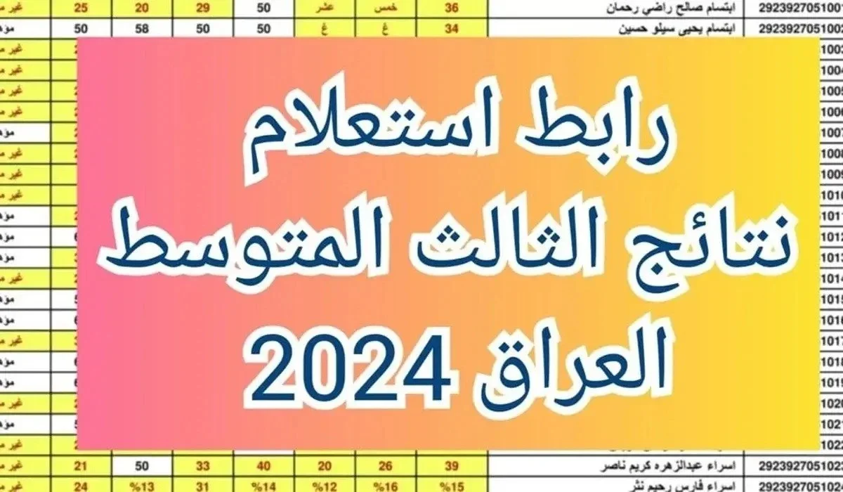 لينك رسمي ومجاني .. نتائج الثالث متوسط 2024 الدور الاول موقع نتائجنا الوزاري جميع المحافظات