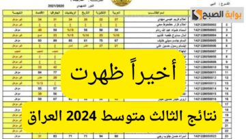 أخيرًا بانت.. نتائج الدور الأول للصف الثالث متوسط 2024 في العراق عبر موقع نتائجنا