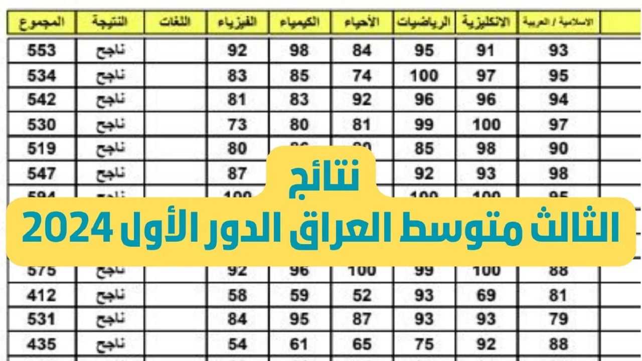 متاح "epedu.gov.iq" رابط نتائج الثالث المتوسط الدور الأول 2024 عموم المحافظات بالاسم والرقم الامتحاني وزارة التربية العراقية 5 متاح “epedu.gov.iq” رابط نتائج الثالث المتوسط الدور الأول 2024 عموم المحافظات بالاسم والرقم الامتحاني وزارة التربية العراقية