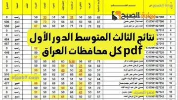 موقع نتائجنا PDF نتائج الثالث متوسط 2024 كربلاء وبغداد وجميع محافظات العراق وزارة التربية العراقية