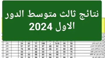 نتائج الثالث متوسط 2024 موقع نتائجنا1