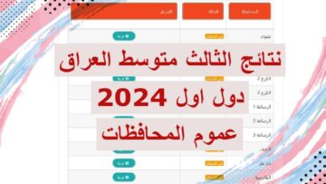 “ظهرت now” نتائج الثالث المتوسط دور اول 2024 في العراق |خطوات الاستعلام جميع المحافظات