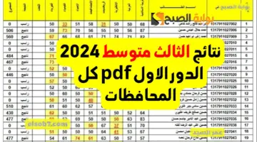 نتائج الثالث متوسط البصرة 2024