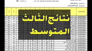 نتائج الثالث متوسط الدور الأول 1 800x500 1